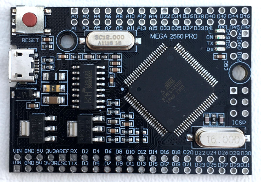 arduino mega 2560 pin list